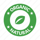 badge, leaf, natural, organic