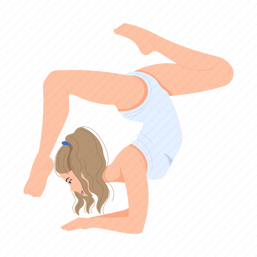 Scorpion yoga, scorpion pose, gymnast pose, gymnast female, gymnast girl icon - Download on Iconfinder