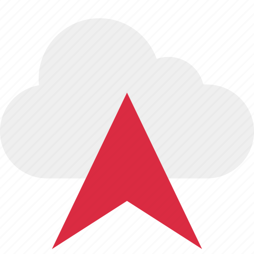 Arrow, cloud, connect, connection, data, point, up icon - Download on Iconfinder
