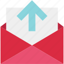 arrow, email, envelope, mail, message, send, up