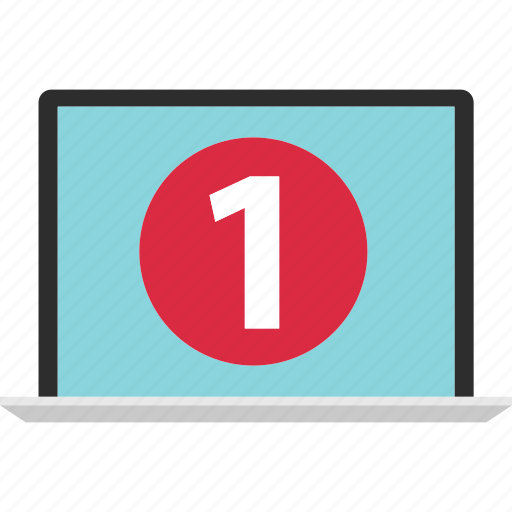 Internet, laptop, number, one, online, web, 1 icon - Download on Iconfinder