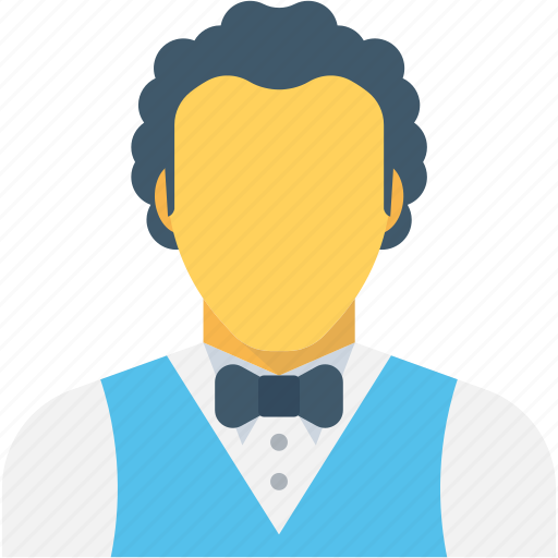 Butler, food server, male waiter, waiter, waiting staff icon - Download on Iconfinder