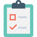 checklist, clipboard, document, form, questionnaire