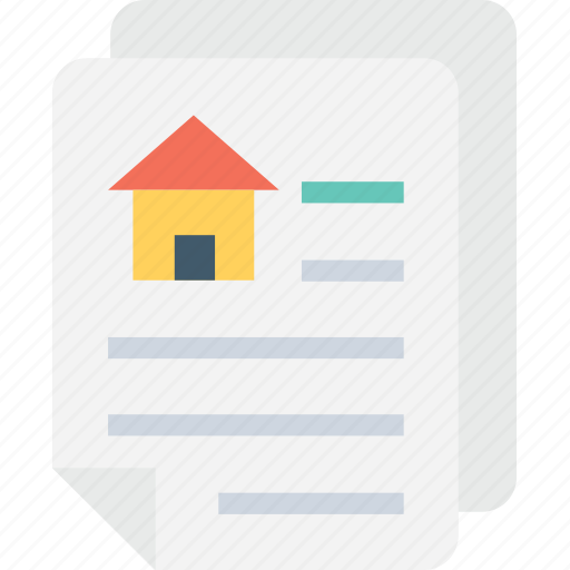 House, house loan, mortgage, property papers, rental agreement icon - Download on Iconfinder