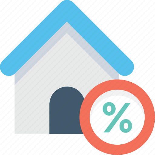 Home, percentage sign, property tax, property value, real estate icon - Download on Iconfinder
