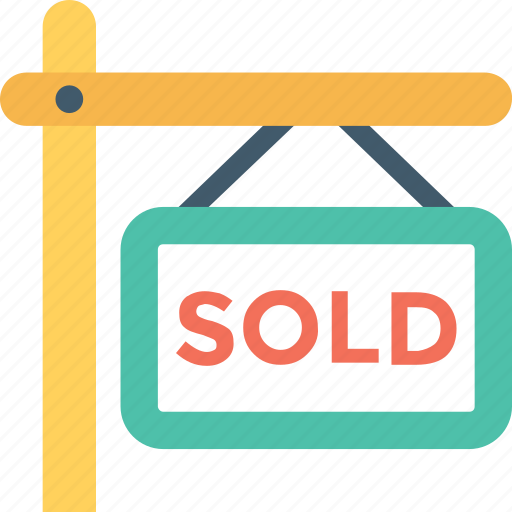 Property sold, signage, sold, sold advertisement, sold signboard icon - Download on Iconfinder