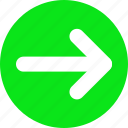 arrow, direction, green, move, progress, right 