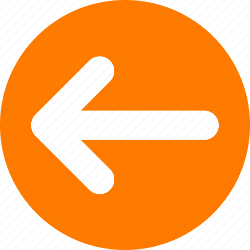Arrow, left, move left, orange, slider orange icon - Download on Iconfinder