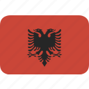 albania, round, rectangle