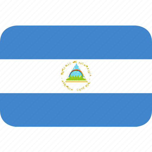 Nicaragua, round, rectangle icon - Download on Iconfinder