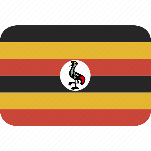 Uganda, round, rectangle icon - Download on Iconfinder