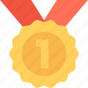 achievement, medal, position medal, prize, reward