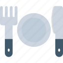dining, fork, knife, plate, restaurant