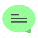 bubble, chat, message, dialog box, green message