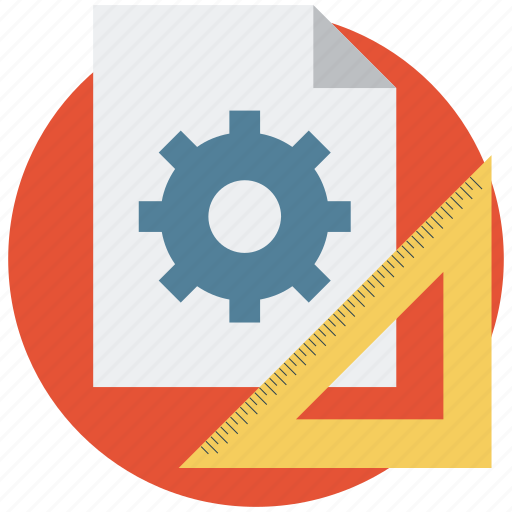 Drafting equipment, draw, gear, geometry, ruler, settings, tools icon - Download on Iconfinder