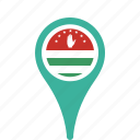 abkhazia, country, county, flag, map, national, pin