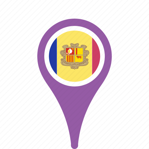 Andorra, country, county, flag, map, national, pin icon - Download on Iconfinder