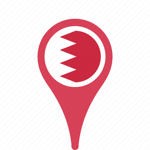 Bahrain, country, county, flag, map, national, pin icon - Download on Iconfinder