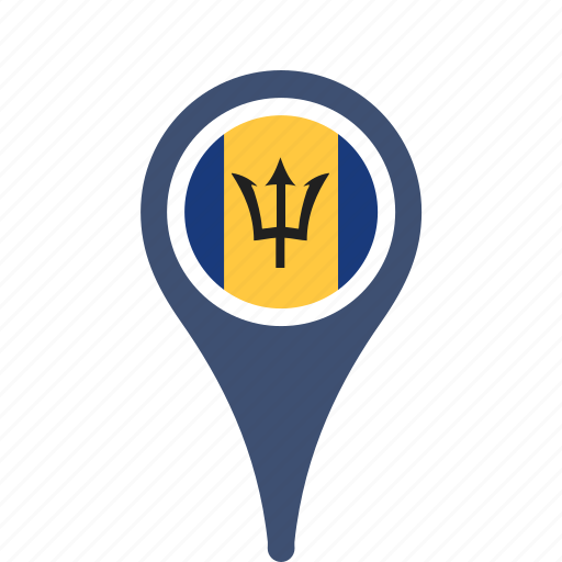 Barbados, country, county, flag, map, national, pin icon - Download on Iconfinder