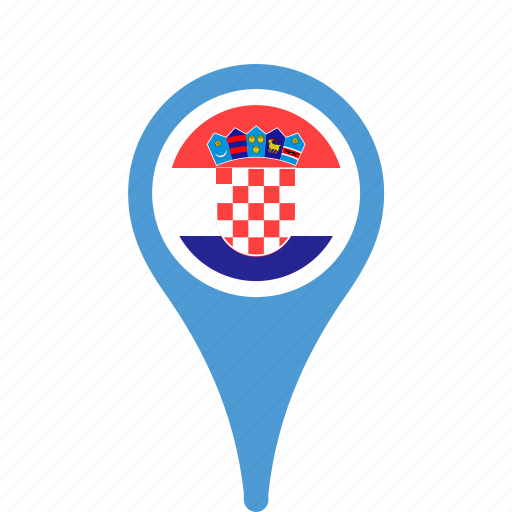 Country, county, croatia, flag, map, national, pin icon - Download on Iconfinder