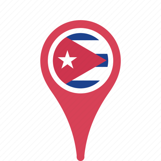 Country, county, cuba, flag, map, national, pin icon - Download on Iconfinder