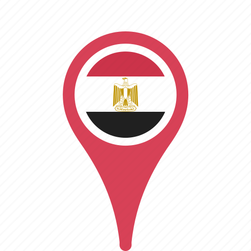 Country, county, egypt, flag, map, national, pin icon - Download on Iconfinder
