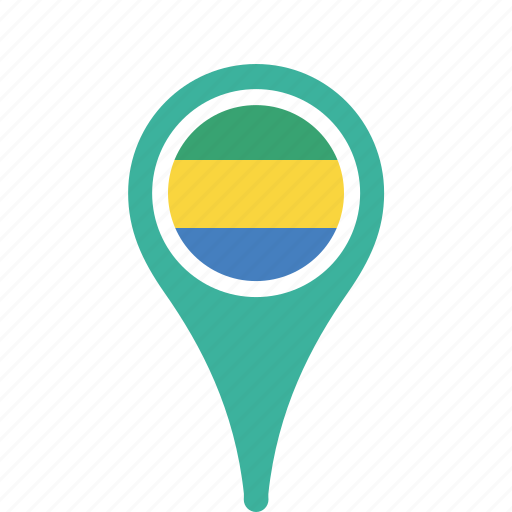 Country, county, flag, gabon, map, national, pin icon - Download on Iconfinder