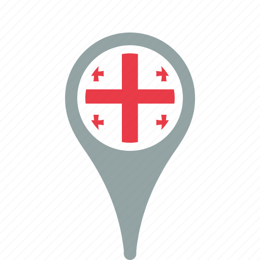 Country, county, flag, georgia, map, national, pin icon - Download on Iconfinder