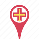 country, county, flag, guernsey, map, national, pin