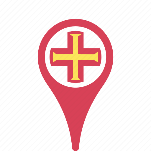 Country, county, flag, guernsey, map, national, pin icon - Download on Iconfinder