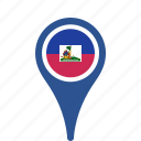 country, county, flag, haiti, map, national, pin