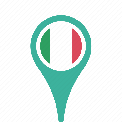 Country, county, flag, italyl, map, national, pin icon - Download on Iconfinder