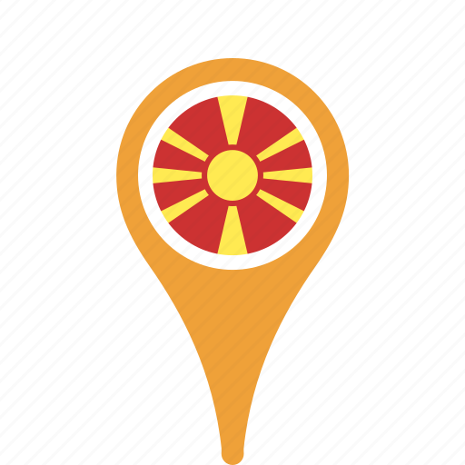 Country, county, flag, macedonia, map, national, pin icon - Download on Iconfinder