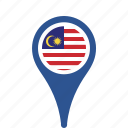 country, county, flag, malaysia, map, national, pin