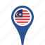 country, county, flag, malaysia, map, national, pin 
