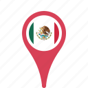 country, county, flag, map, mexico, national, pin