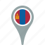 country, county, flag, map, mongolia, national, pin 