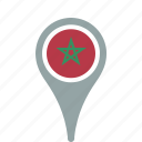 country, county, flag, map, morocco, national, pin