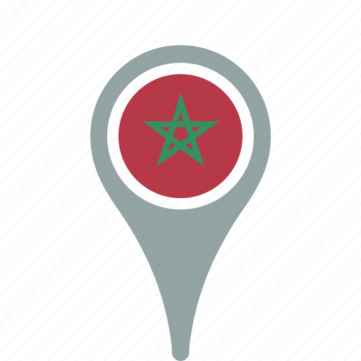 Country, county, flag, map, morocco, national, pin icon - Download on Iconfinder