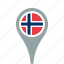 country, county, flag, map, national, norway, pin 