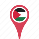 country, county, flag, map, national, palestine, pin