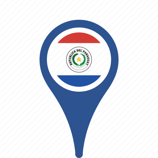 Country, county, flag, map, national, paraguay, pin icon - Download on Iconfinder