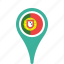 country, county, flag, map, national, pin, portugal 