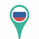 country, county, flag, map, national, pin, russia
