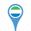 country, county, flag, leone, map, national, pin, sierra