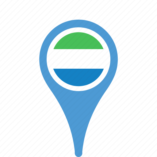 Country, county, flag, leone, map, national, pin icon - Download on Iconfinder