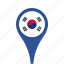 country, county, flag, korea, map, national, pin, south 