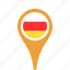 country, county, flag, map, national, ossetia, pin, south 