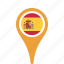 country, county, flag, map, national, pin, spain 