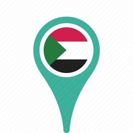 Country, county, flag, map, national, pin, sudan icon - Download on Iconfinder